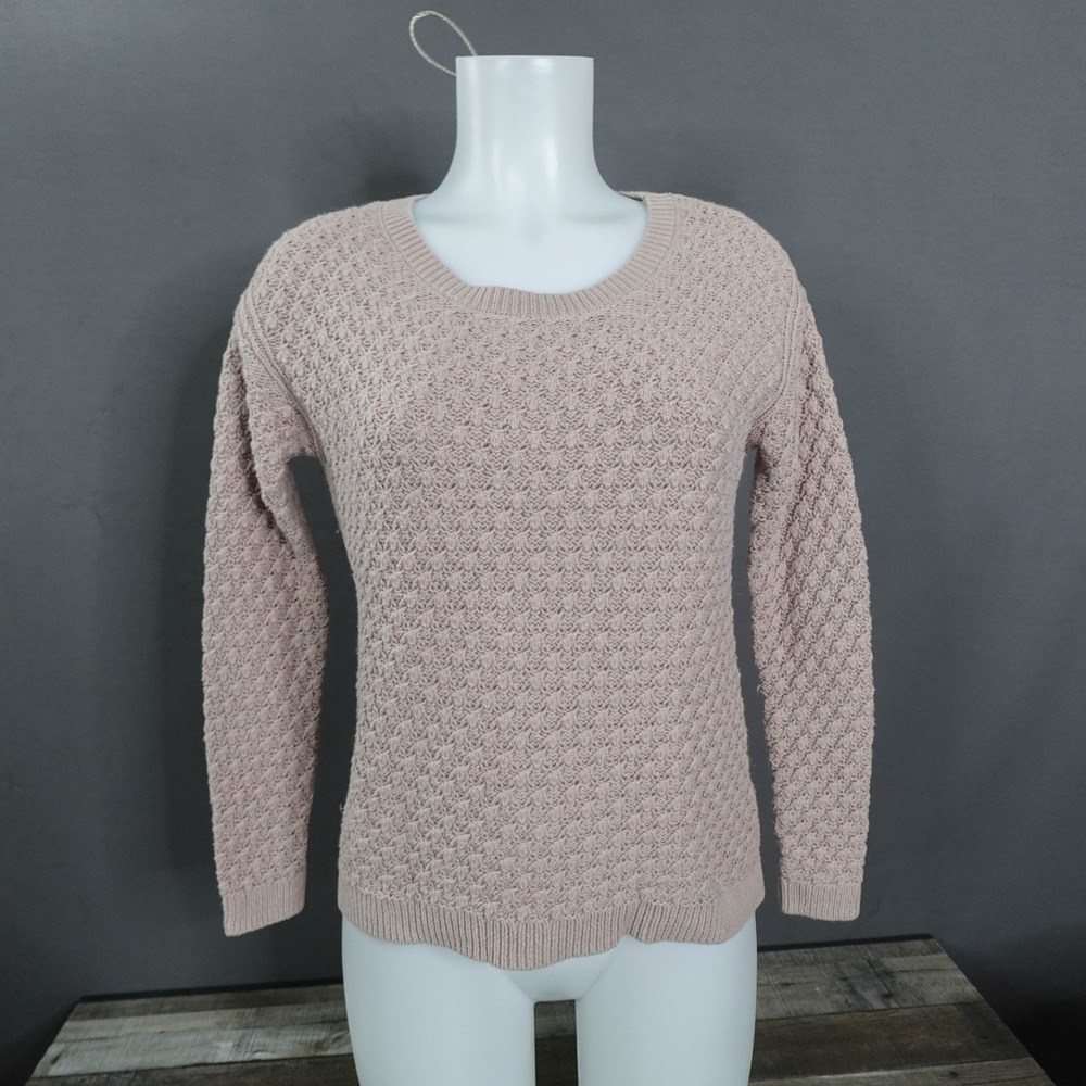 Old Navy Womens Sweater XS Tan Chunky Preppy Minimalist Neutral Capsule Everyday
